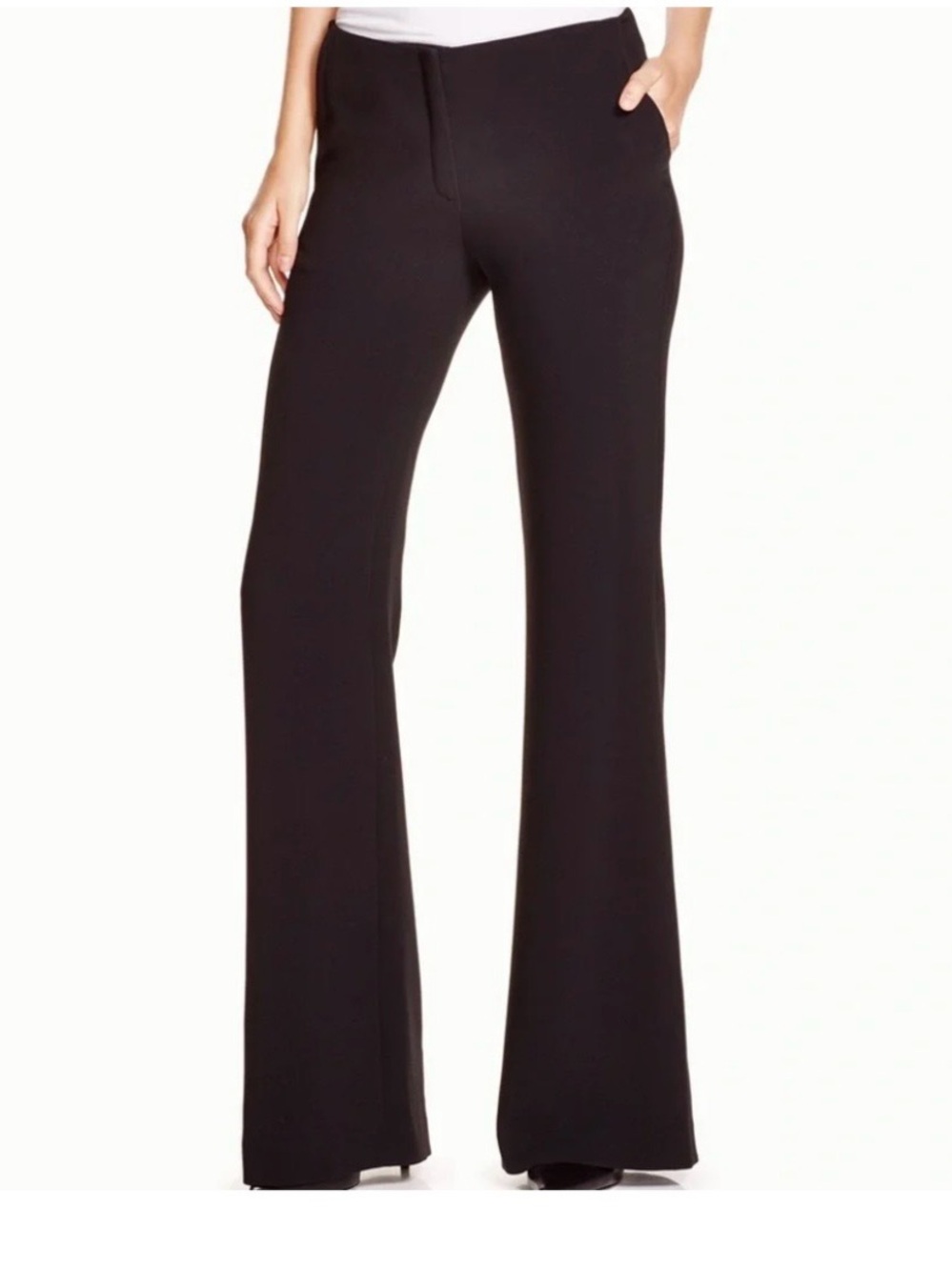 Elizabeth and James Black Boot-Cut Wide-Leg Pants Size 6